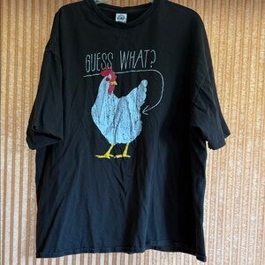 Delta Black Tee with Chicken Design